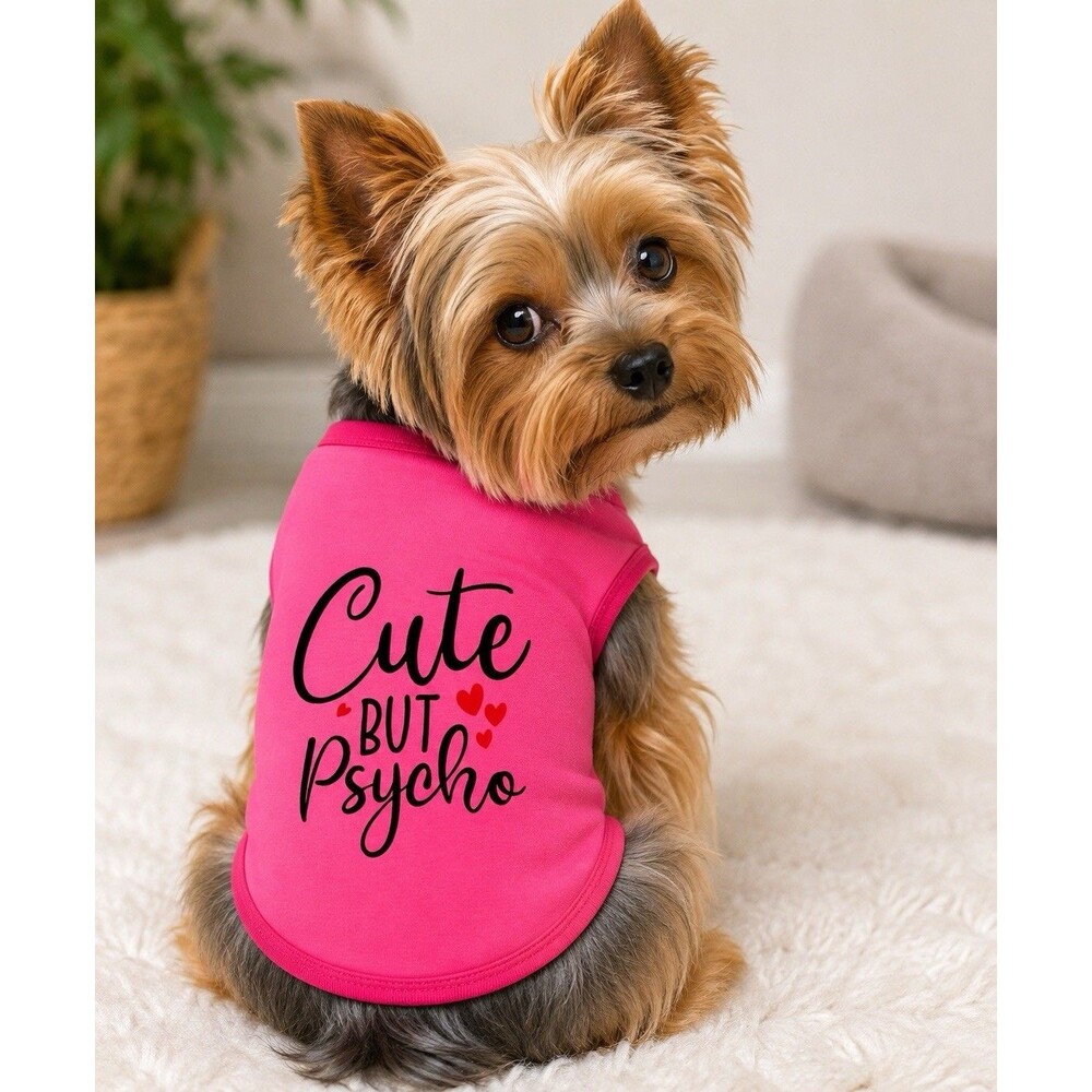 Paiaite Dog Shirt XS Rose Red Cute Psycho
